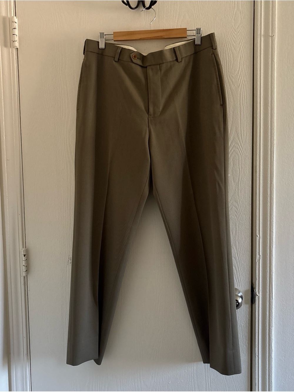 Brooks Brothers 1818 Madison 100% Wool Dress Pants W35 L30 Olive